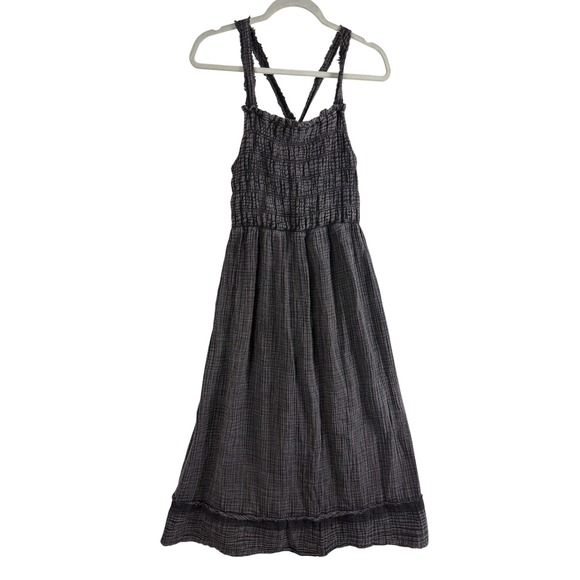 Anthropologie Dresses & Skirts - Anthropologie Charcoal Crinkle Midi Dress